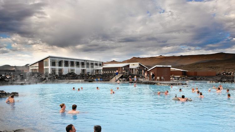 The Myvatn Nature Baths, a natural bathing site, where tourists can bathe in a mineral lagoon. (Baltimore Sun, Ragnar Th. Sigurdsson)