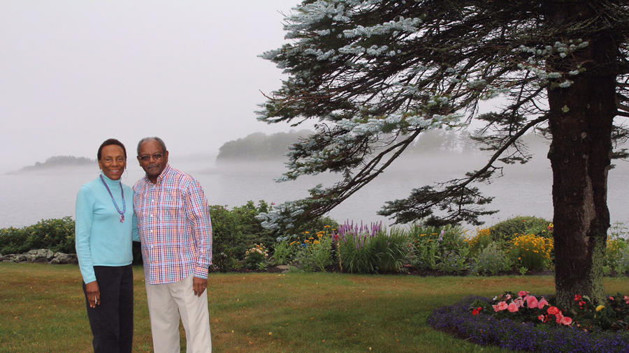 Eddie and Sylvia Brown in Maine, where the couple has a second home and enjoy visiting in summer.